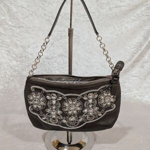 Brighton jeweled shoulder bag, Pewter